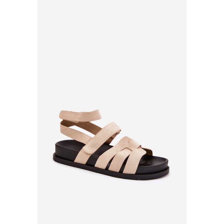 Smėlio spalvos basutės su platforma Step in style