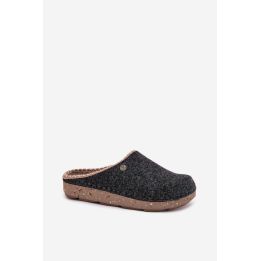 Tamsiai pilkos vilnonės šlepetės Step in style