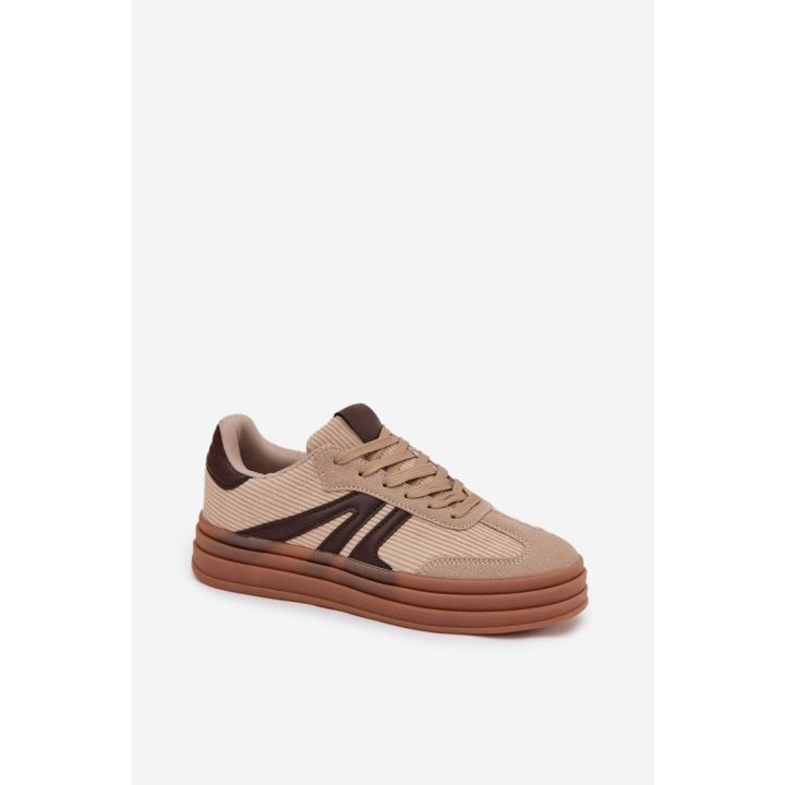 Smėlio ir rudos spalvos sportbačiai Step in style