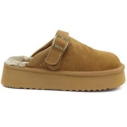 Moteriškos pašiltintos šlepetės ant platformos Big Star, camel