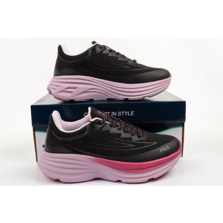 Moteriški sportbačiai Fila Plylite Comfort Foam, juodi ir rožiniai
