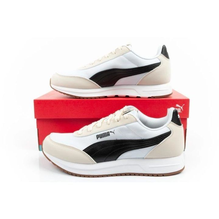 Vyriški sportbačiai Puma R78 Lightwind, smėlio ir balti