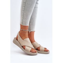 Smėlio spalvos basutės su platforma Step in style