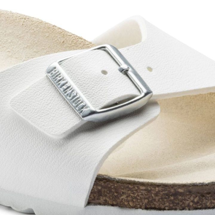 Moteriškos šlepetės Birkenstock Madrid Birko-Flor, baltos