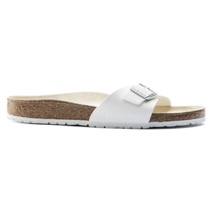 Moteriškos šlepetės Birkenstock Madrid Birko-Flor, baltos