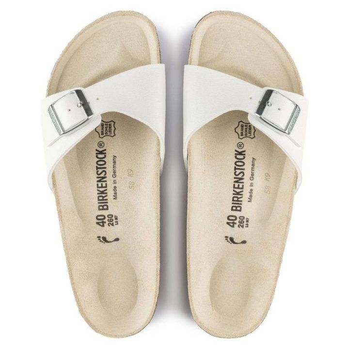 Moteriškos šlepetės Birkenstock Madrid Birko-Flor, baltos