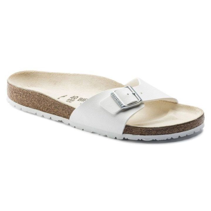 Moteriškos šlepetės Birkenstock Madrid Birko-Flor, baltos