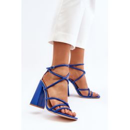 Mėlynos basutės su kulnu Step in style