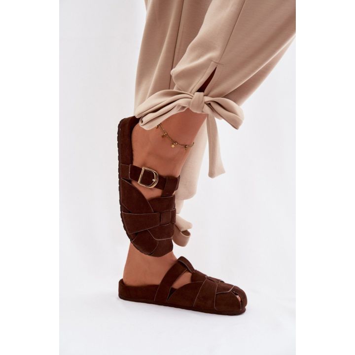 Rudos zomšos imitacijos basutės Step in style