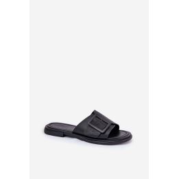 Juodos moteriškos basutės su sagtimi Step in style