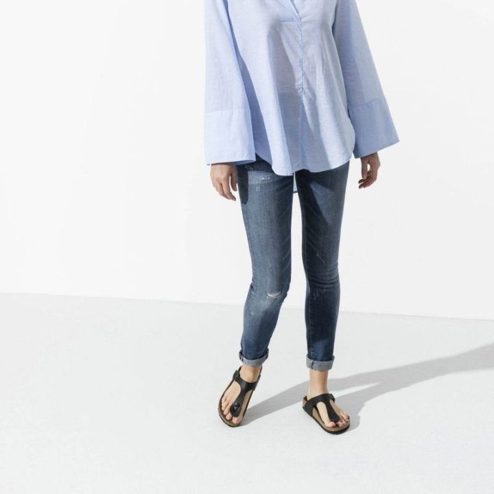 Moteriškos šlepetės Birkenstock Gizeh, juodos