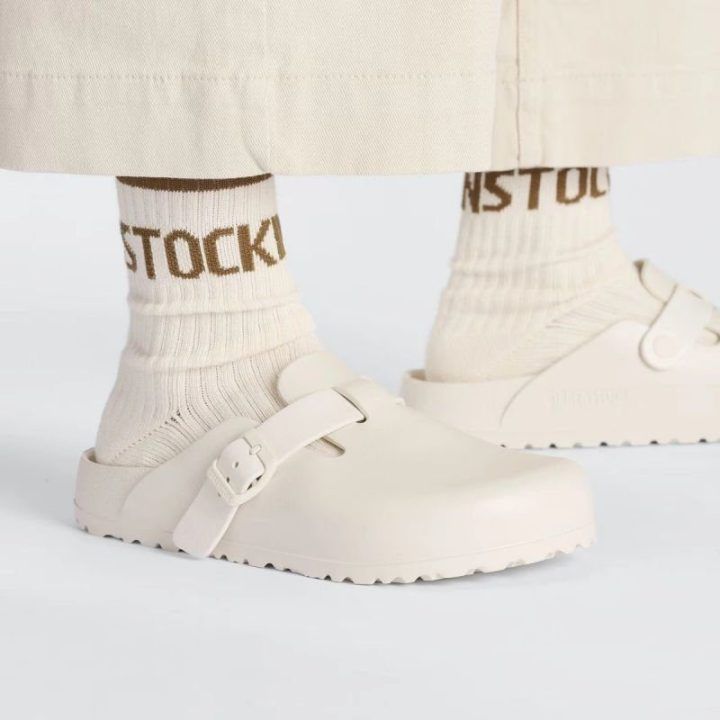 Birkenstock Boston EVA šlepetės moterims, kreminės