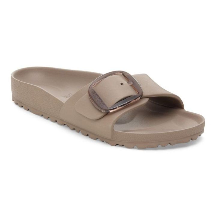 Birkenstock Madrid Big Buckle EVA šlepetės, pilkai smėlio spalvos