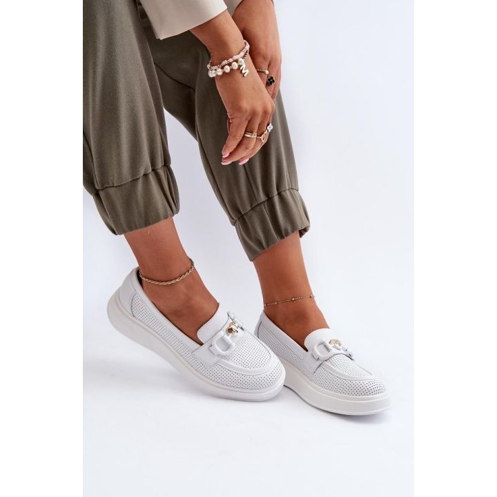 Balti mokasinai su platforma Step in style