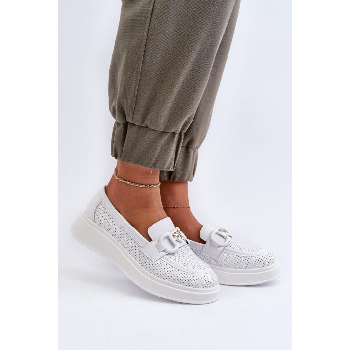 Balti mokasinai su platforma Step in style