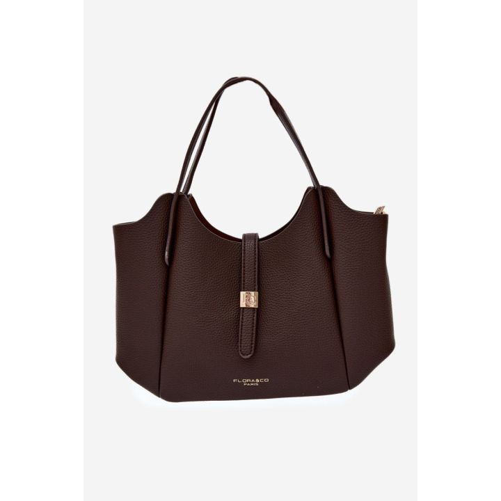 Rudos spalvos rankinė per petį Flora & Co Paris