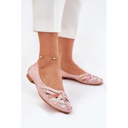 Nėriniais dekoruotos balerinos Step in style