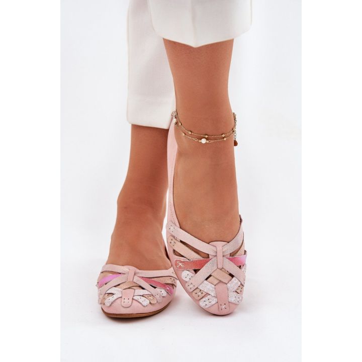 Nėriniais dekoruotos balerinos Step in style