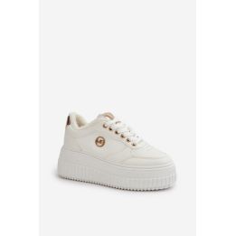 Balti sportiniai bateliai su platforma Step in style