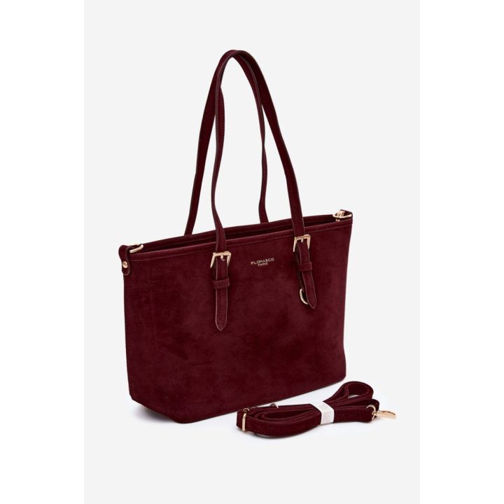 Bordo spalvos rankinė per petį Flora & Co Paris