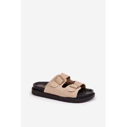 Smėlio spalvos basutės su sagtimis Step in style