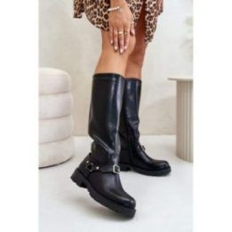 Ilgi auliniai batai Step In Style – juoda