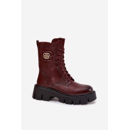 Bordo spalvos aulinukai su raišteliais Step in style