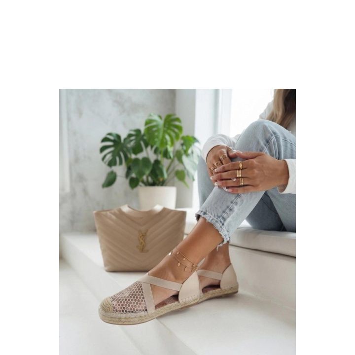 Kreminės espadrilės Solea