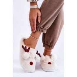 Kalėdinės šlepetės su elniu Creamy Claire