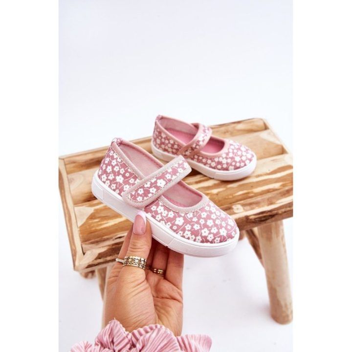Vaikiškos Velcro balerinos, rožinės spalvos Selah