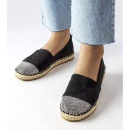 Juodi espadrilių mokasinai Magali