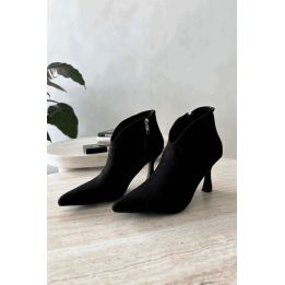 Moteriški aulinukai su plonu kulnu, juodi