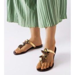 Zarattini auksinės elegantiškos šlepetės