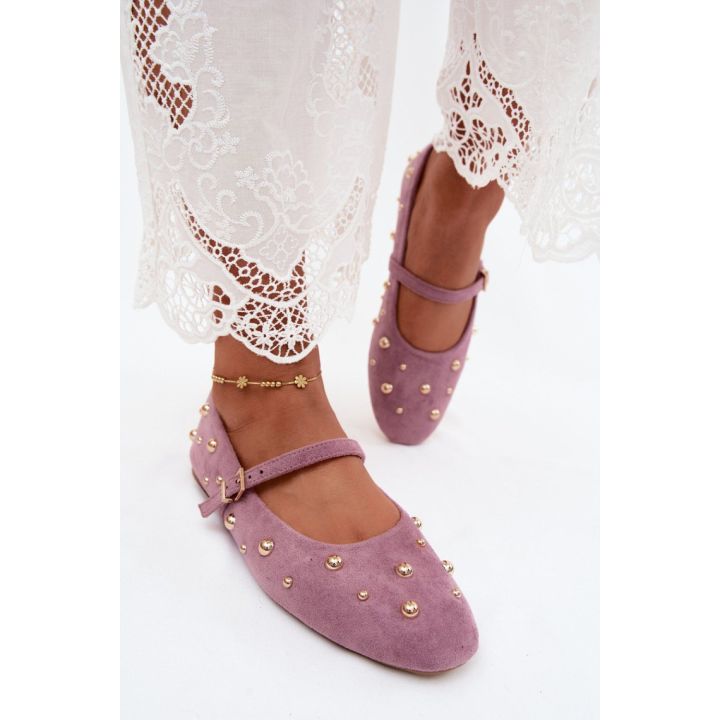 Balerinos Step in style su aukso spalvos detalėmis