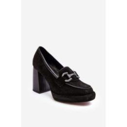 Odiniai bateliai ant masyvaus kulno Laura Messi 2706 Black