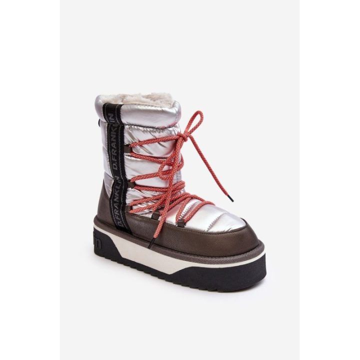 Sniego batai su storais padais Vegan D.Franklin DFSH371006 Silver