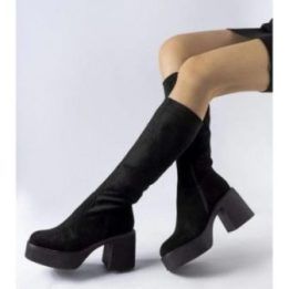 Juodi šilti stiletto batai