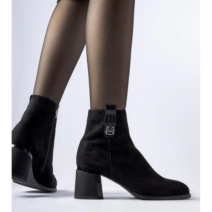 Juodi šilti stiletto batai Bangor