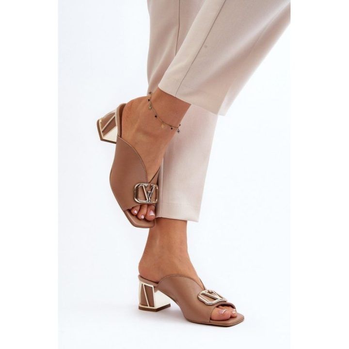 Elegantiški moteriški sandalai Laura Messi 2771 Smėlio spalvos