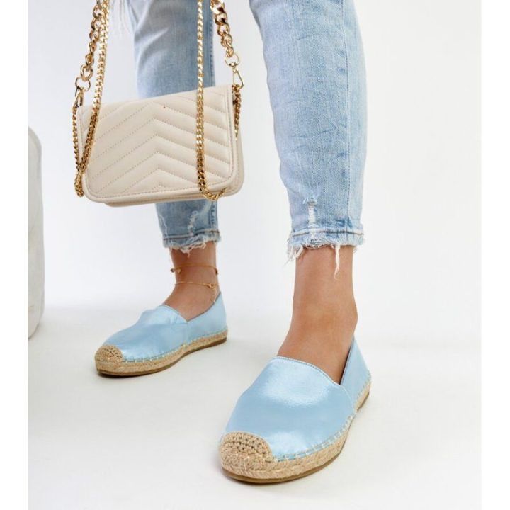 Caithlin mėlynos blizgios platforminės espadrilės