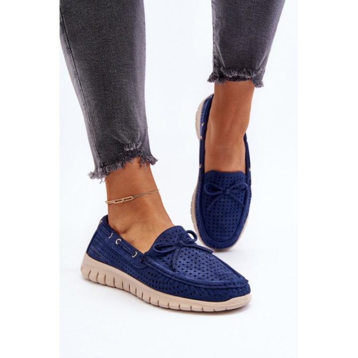 Moteriški mokasinai su lanku Navy Blue Reece