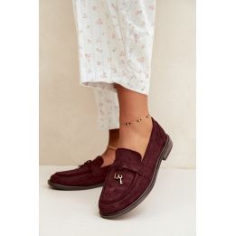 Moteriški mokasinai bordo spalvos