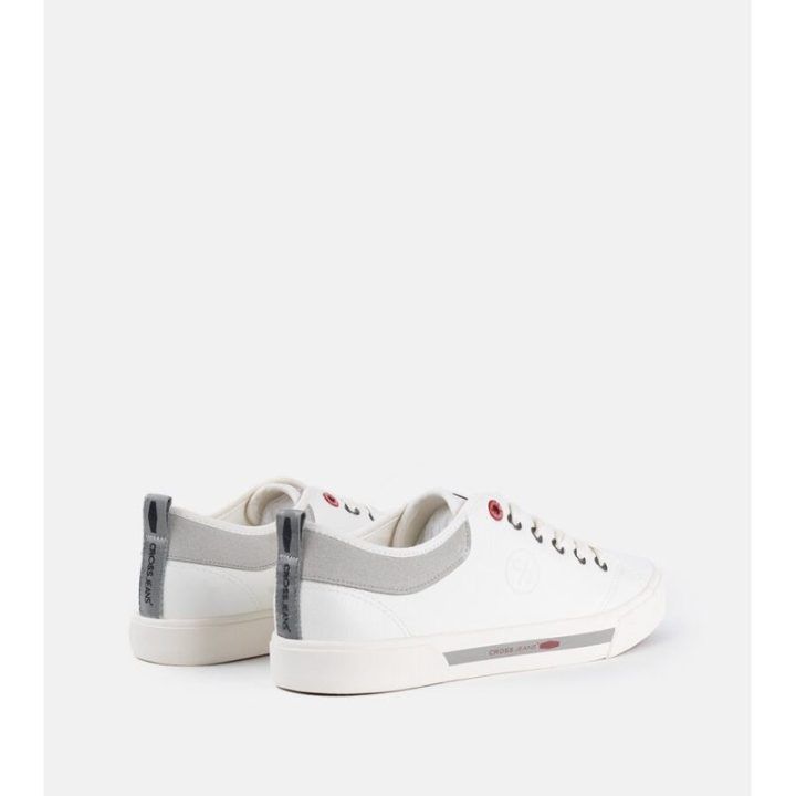 Baltos spalvos vyriški sportiniai bateliai CROSS JEANS