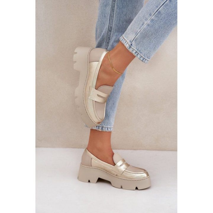 Natūralios odos mokasinai Step In Style – geltona