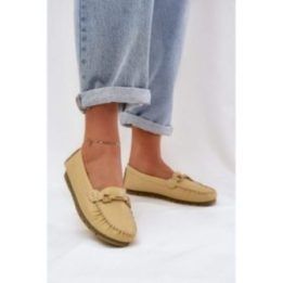 Patogūs odiniai mokasinai Step In Style – geltona