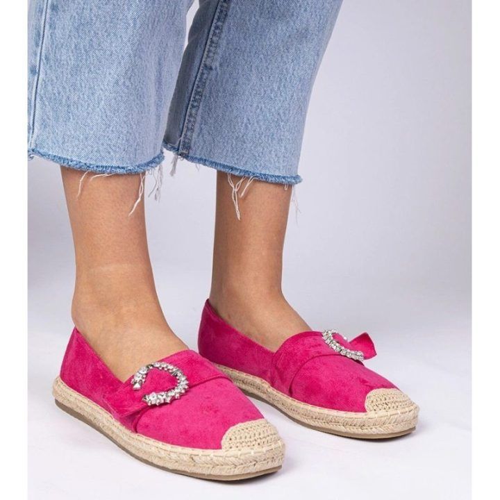 Rožinės espadrilės su cirkoniais Maruta“