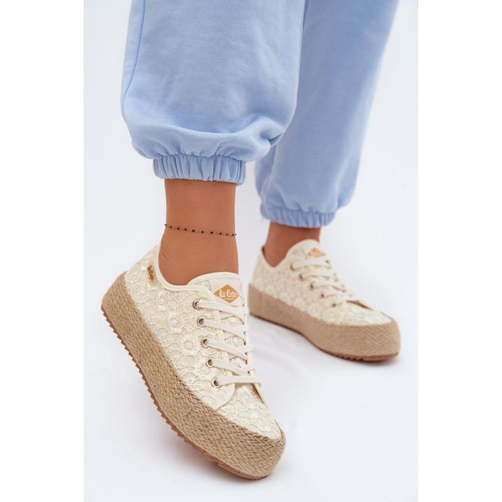 Nėriniuotos platforminės sportinio stiliaus bateliai Step in style