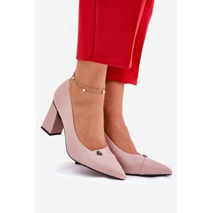 Aukštakulniai bateliai rožiniai elegantiški Vinceza