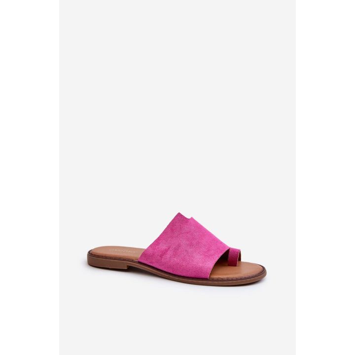 Moteriškos zomšinės šlepetės Pink Amite