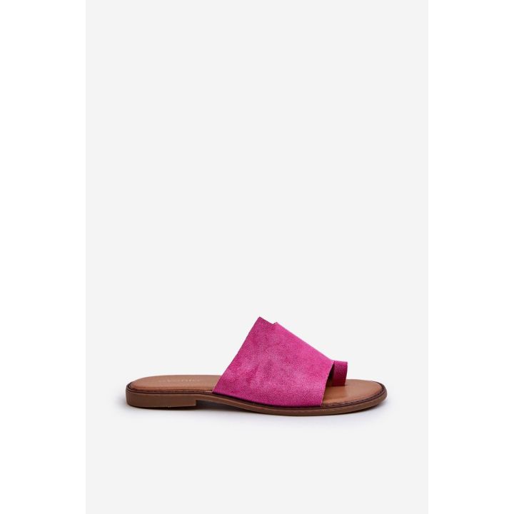 Moteriškos zomšinės šlepetės Pink Amite